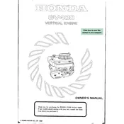 Honda GV400 1980 Engine manual cover