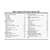 Cadillac SRX 2008 manual cover