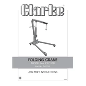 Clarke 7611005 CFC100 Folding Crane manual cover