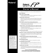 Roland FP-3 manual cover