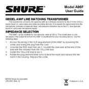 Shure A96F Microphone manual cover