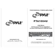 Pyle PTA1004U Amplifier manual cover