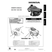 Honda GCV160 2019 Engine manual cover