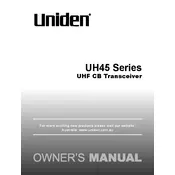 Uniden UH45 Series Transceiver manual cover