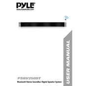 Pyle PSBV250BT Speaker System manual cover