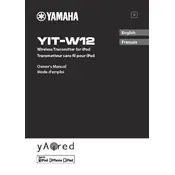 Yamaha YIT-W12 Transmitter manual cover