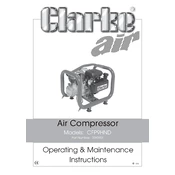 Clarke 2090901 CFP9HND Portable Petrol Air Compressor manual cover