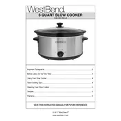 West Bend L5952 87516 Slow Cooker manual cover