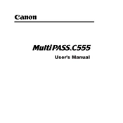 Canon Color Bubble Jet MultiPASS C555 manual cover