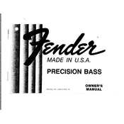 Fender Precision Bass 1978 Guitar manual cover