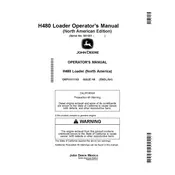 John Deere H480 7210R Loader manual cover