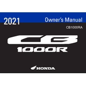 Honda CB1000RA 2021 Motorcycle manual cover