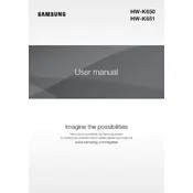 Samsung HW-K650 Soundbar manual cover