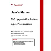 Transcend JetDrive 825 SSD manual cover