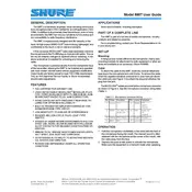 Shure 598T Microphone manual cover