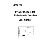 ASUS Xonar D-KARAX Sound Card manual cover