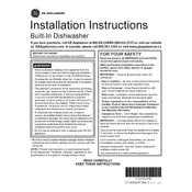 GE GDT225-226 GDT225SGLBB Dishwasher