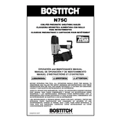 Bostitch N75C-1 Nailer manual cover