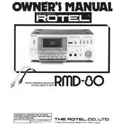 Rotel RMD-80 Cassette Deck manual cover