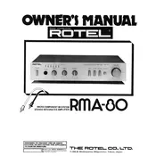 Rotel RMA-80 Amplifier manual cover