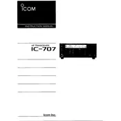 Icom IC-707 Transceiver manual cover