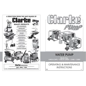 Clarke 7140520 CH2E Water Pump manual cover