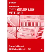 Yamaha PSR-E313 Keyboard manual cover