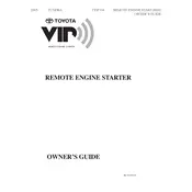 Toyota Tundra TVIP V4 Remote Engine Starter 2007 Truck manual cover