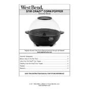 West Bend L5557C 82356 Popcorn Maker manual cover