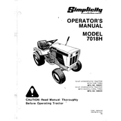 Simplicity 1690431 7018H Tractor