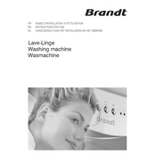 Brandt WTE1277K Washing Machine manual cover