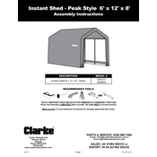 Clarke 3503504 CIS612 Instant Shed manual cover