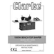 Clarke 6462079 CBTSR 1500W Bench Top Shaper manual cover