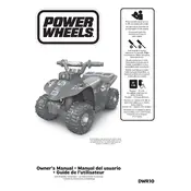 Power Wheels Mattel Lil Quad Shimmer and Shine DWR10 Toy manual cover