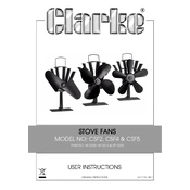 Clarke 6912200 CSF2 Stove Fans manual cover