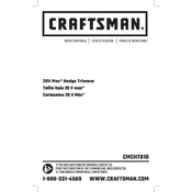 Craftsman CMCHT810C1 Trimmer manual cover