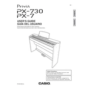 Casio Privia PX7 Keyboard manual cover