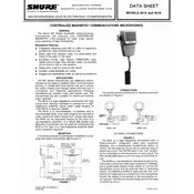 Shure 401B Microphone manual cover