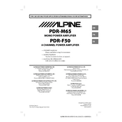 Alpine PDR-F50 manual cover