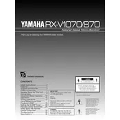 Yamaha RX-V870 Receiver manual cover