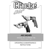 Clarke 3110550 CAT50 Air Shears manual cover