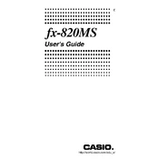 Casio fx-820MS Calculator manual cover