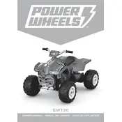 Power Wheels Mattel Racing ATV GWT20 Toy manual cover