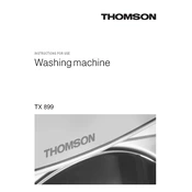 Thomson TX899 Washing Machine manual cover