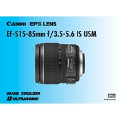 Canon Ultrasonic EF-S15-85mm f 3.5-5.6 IS USM manual cover