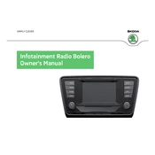 Škoda Octavia Infotainment Radio Bolero 2014 Car manual cover