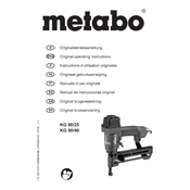 Metabo KG 90-25 Pneumatic Tool manual cover