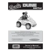 Power Wheels Mattel Barbie Volkswagen Dune New Beetle B3162 Toy manual cover