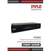 Pyle PCO885 Power Conditioner manual cover