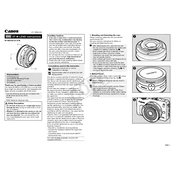 Canon EF-M22mm f 2 STM manual cover